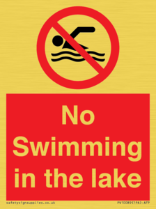 No Swimming in the lake